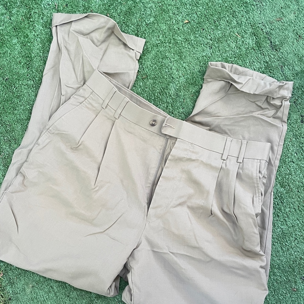 100% Wool Men's Khaki Dress/ Office Pants